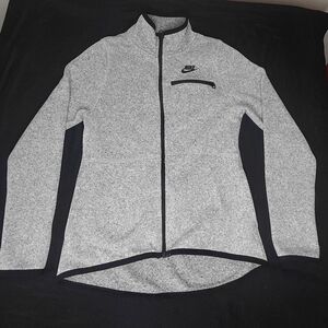 Nike Light Gray Full-Zip Jacket Sz S